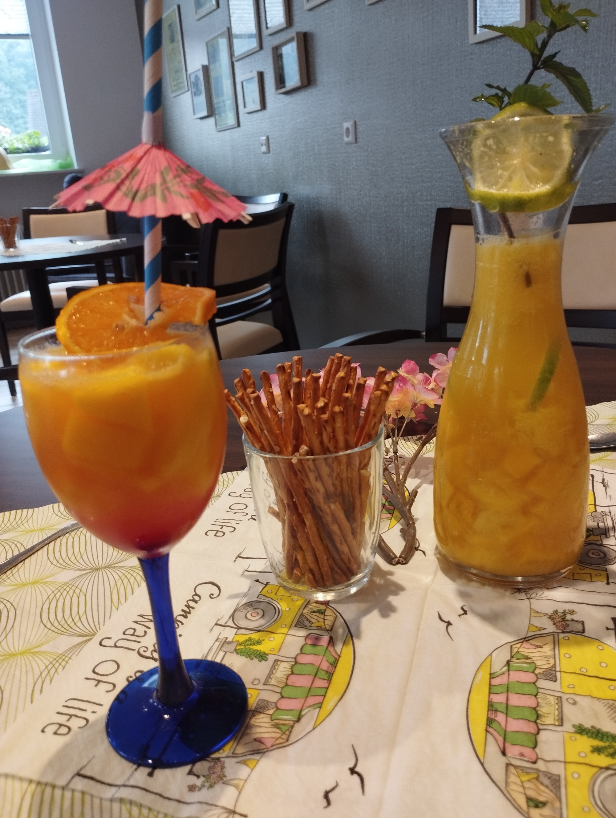 Tischdekoration der Cocktails