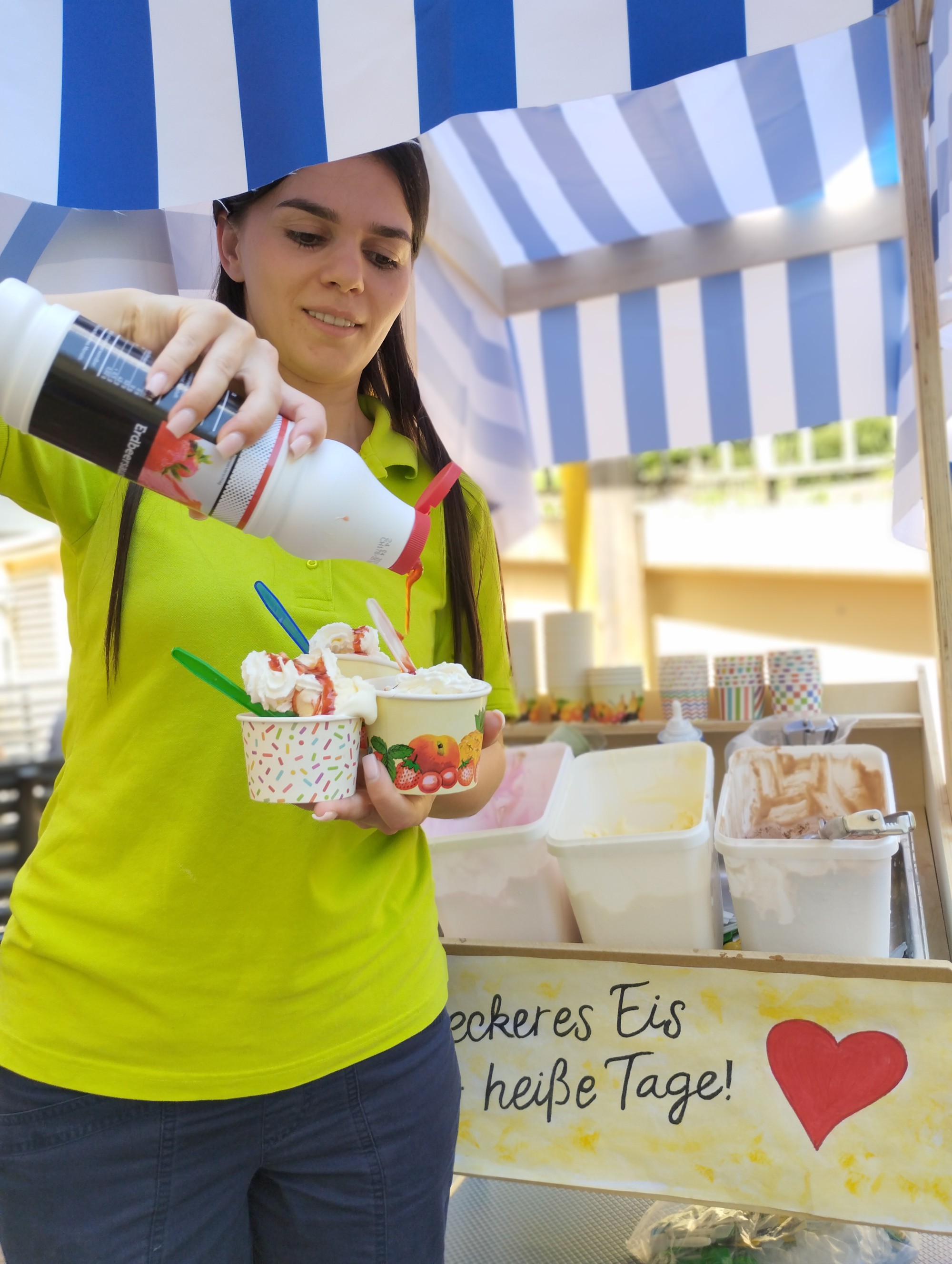Zubereitung der Eisbecher