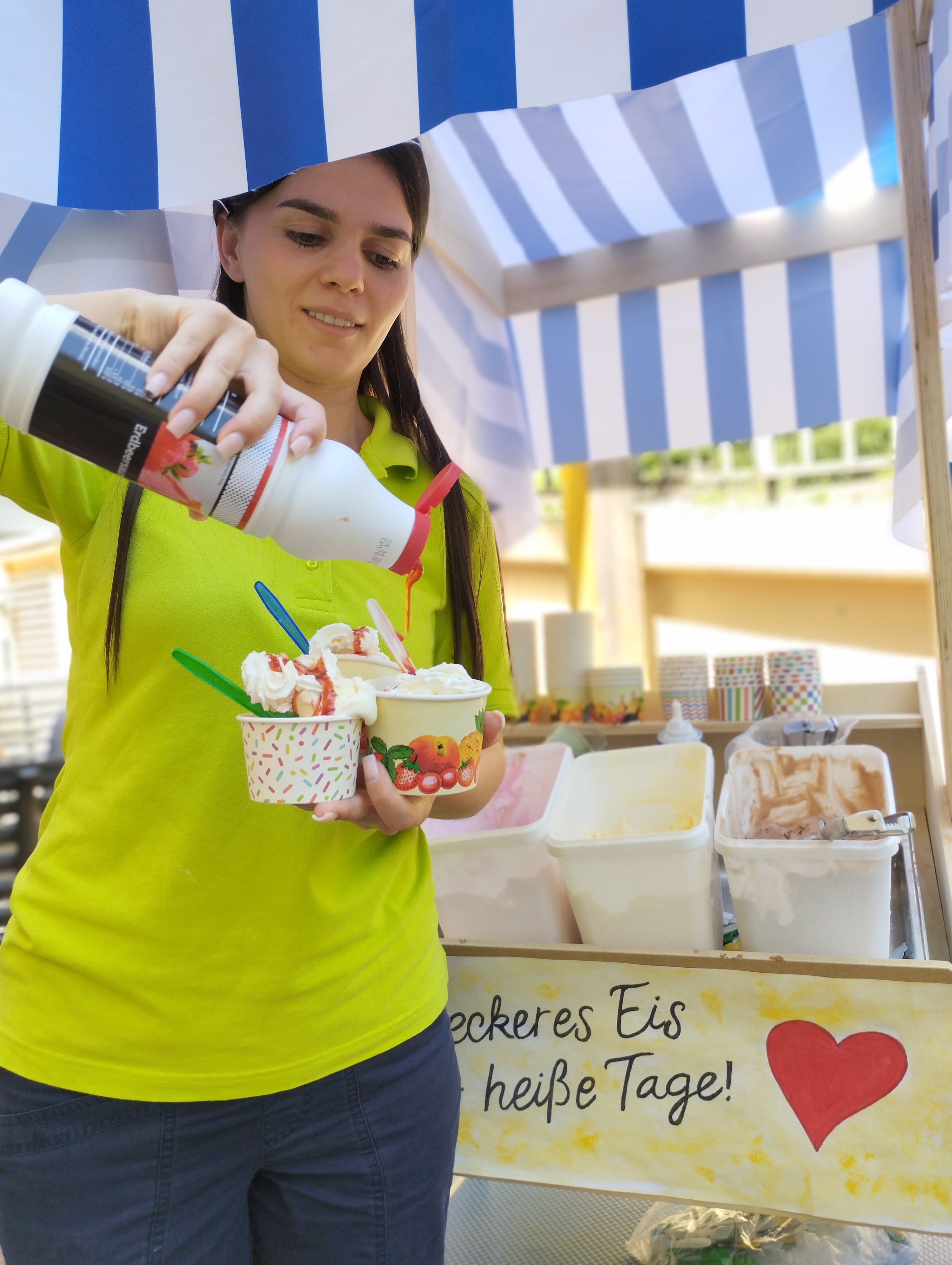 Zubereitung der Eisbecher
