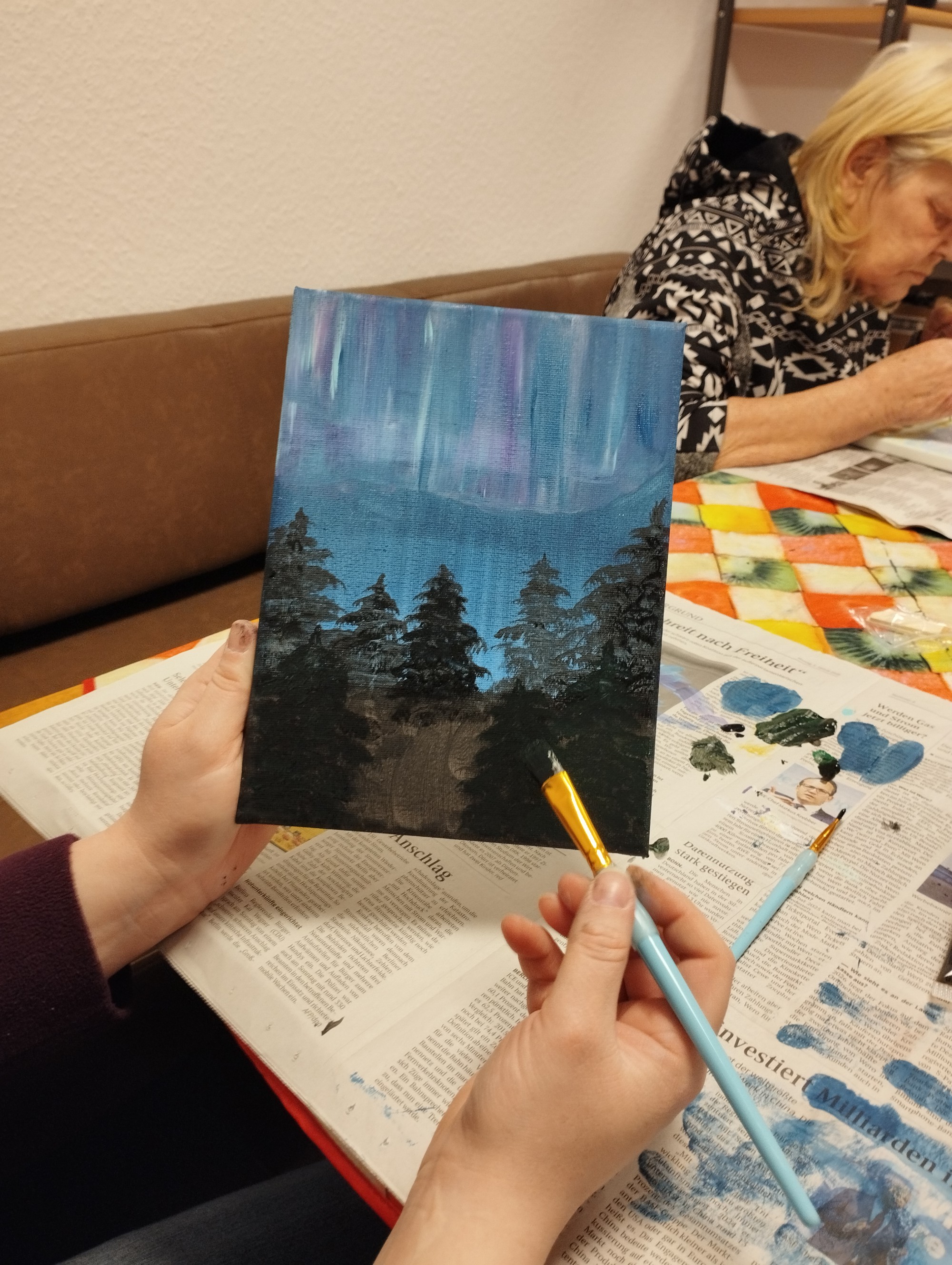 Fertig gestelltes Kunstwerk