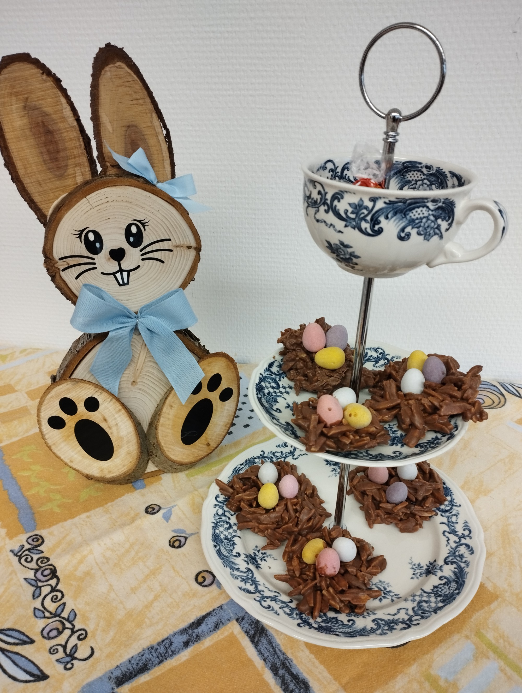 Fertig gestelle Osterdekoration