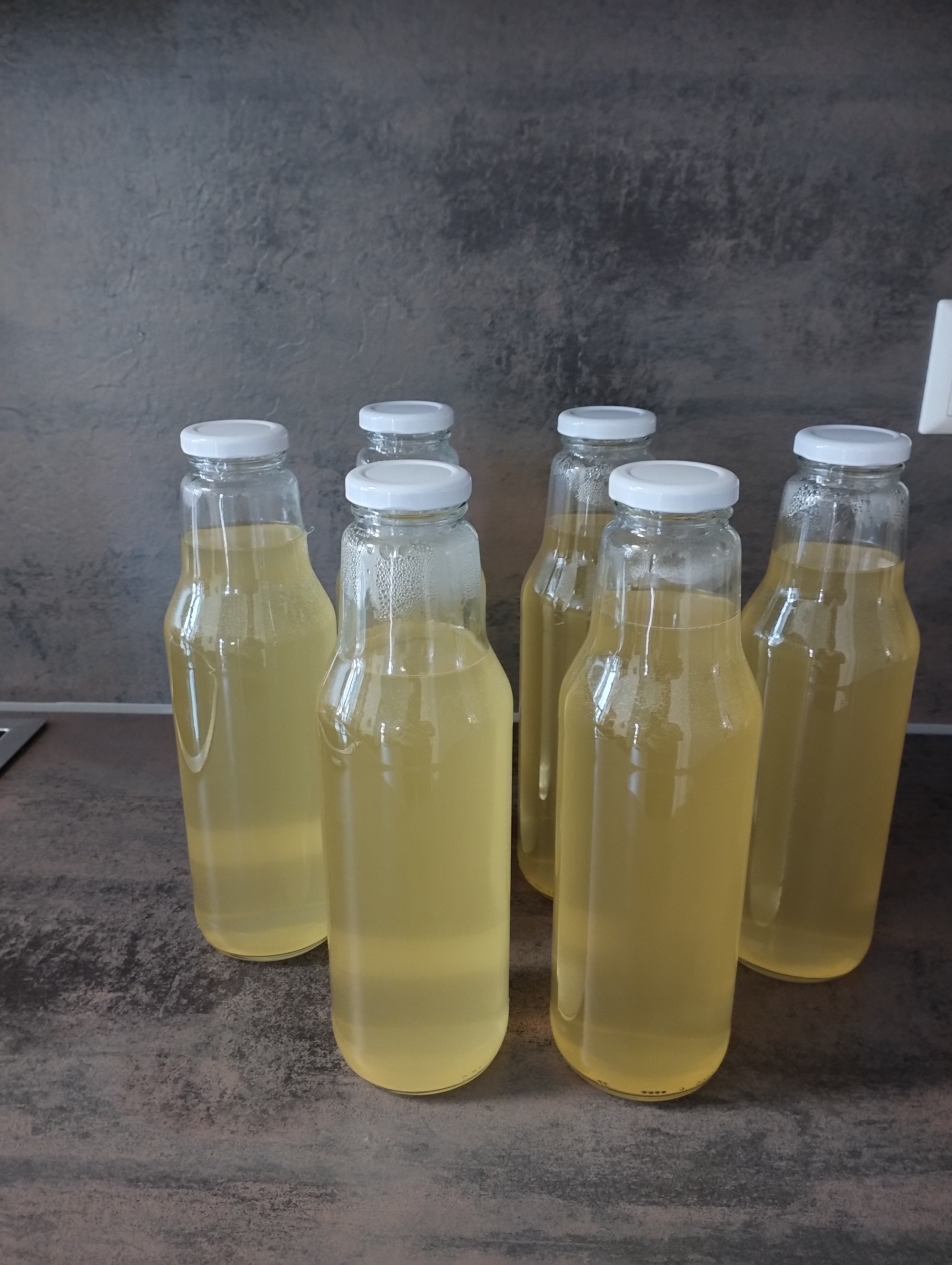 Fertig gestellter Holunderbl&uuml;tensirup