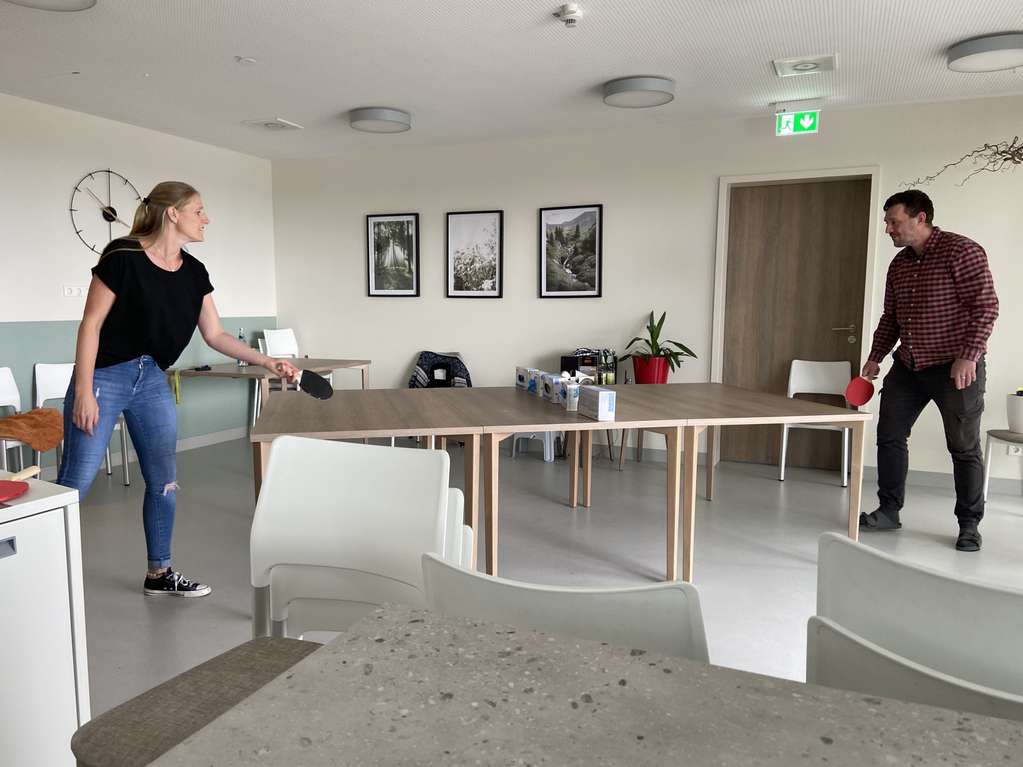 Gemeinsames Tischtennis spielen