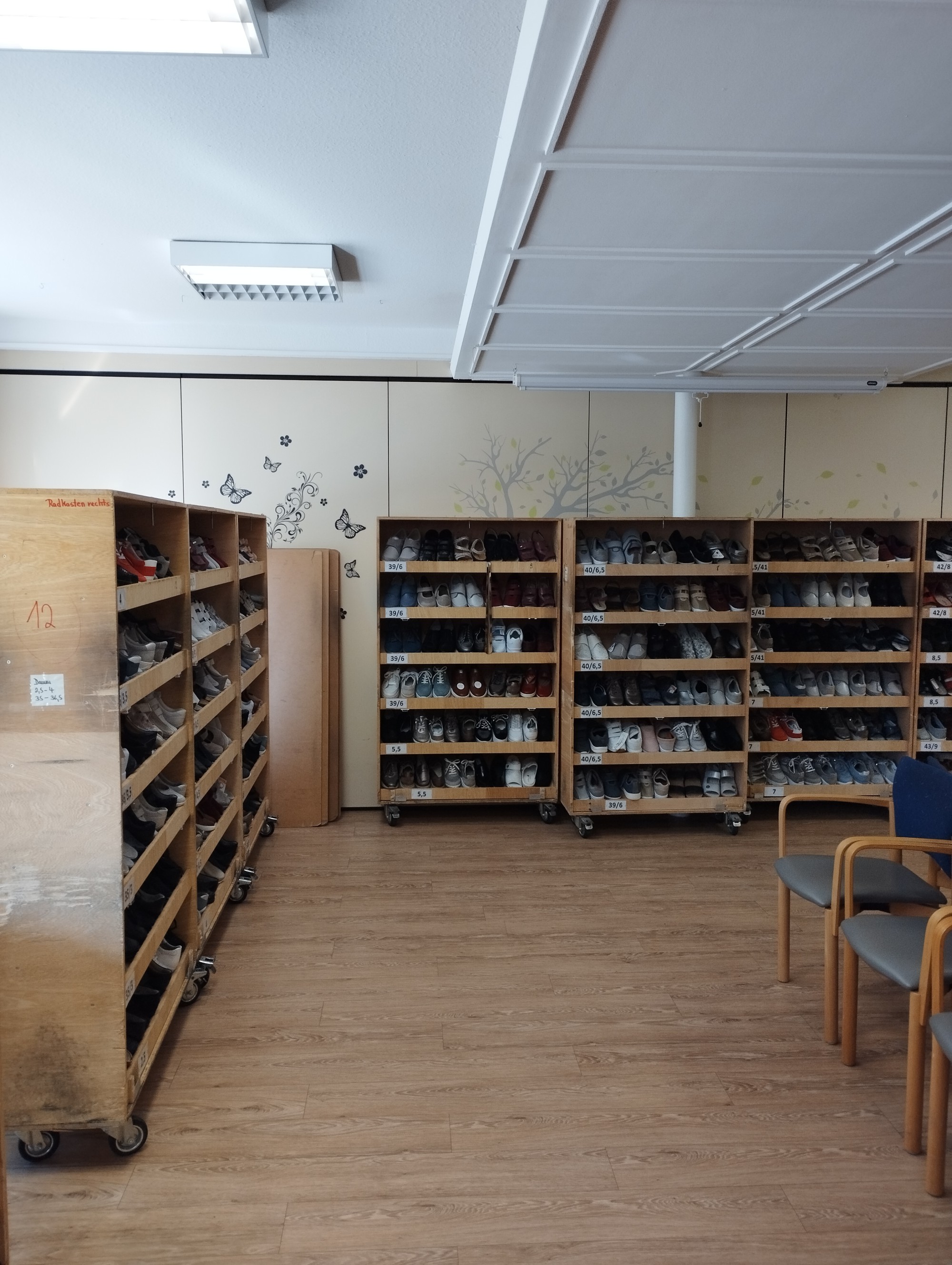 Auswahl der angebotenen Schuhe