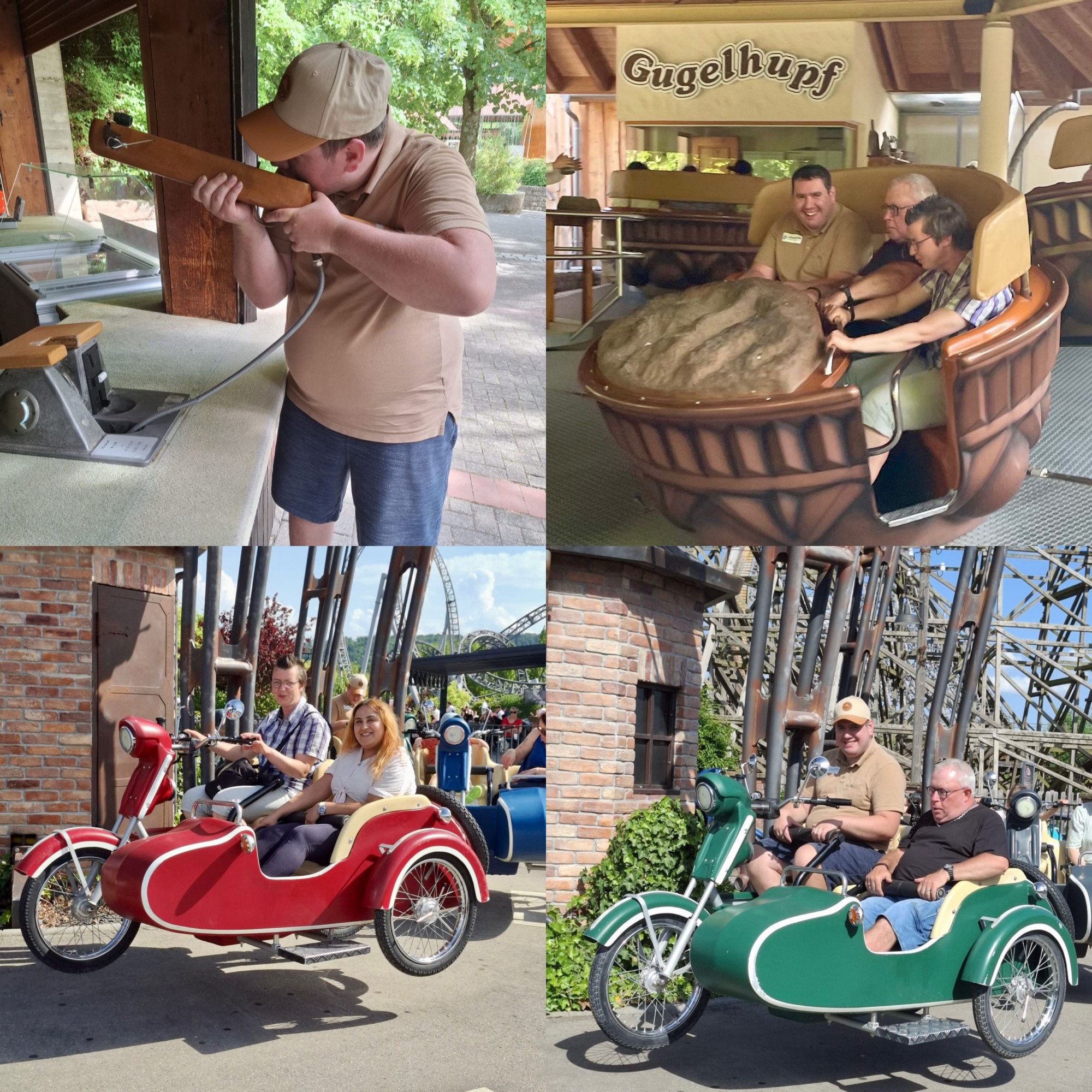 Fotocollage mit Eindrücken aus dem Freizeitpark