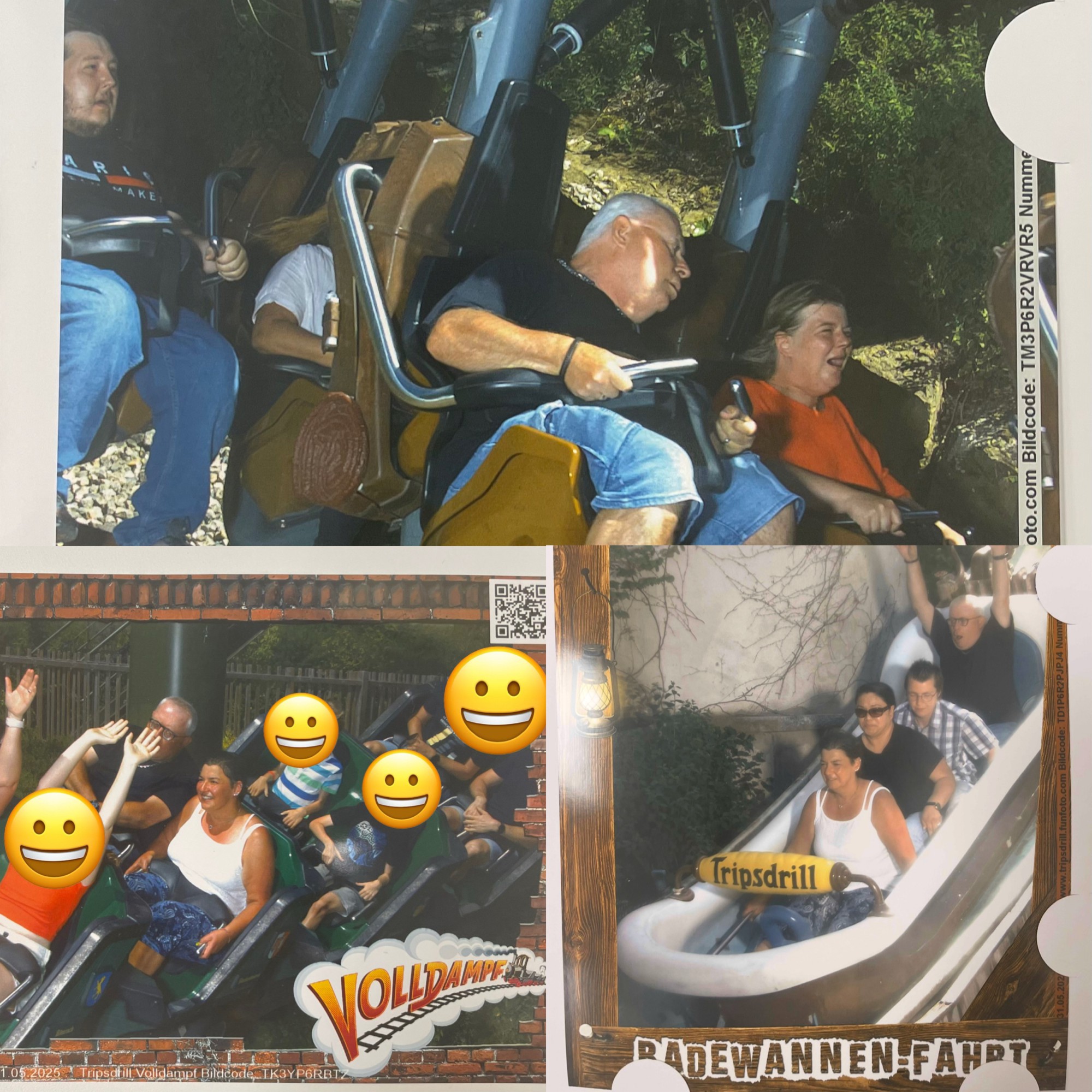 Fotocollage mit Eindrücken aus dem Freizeitpark