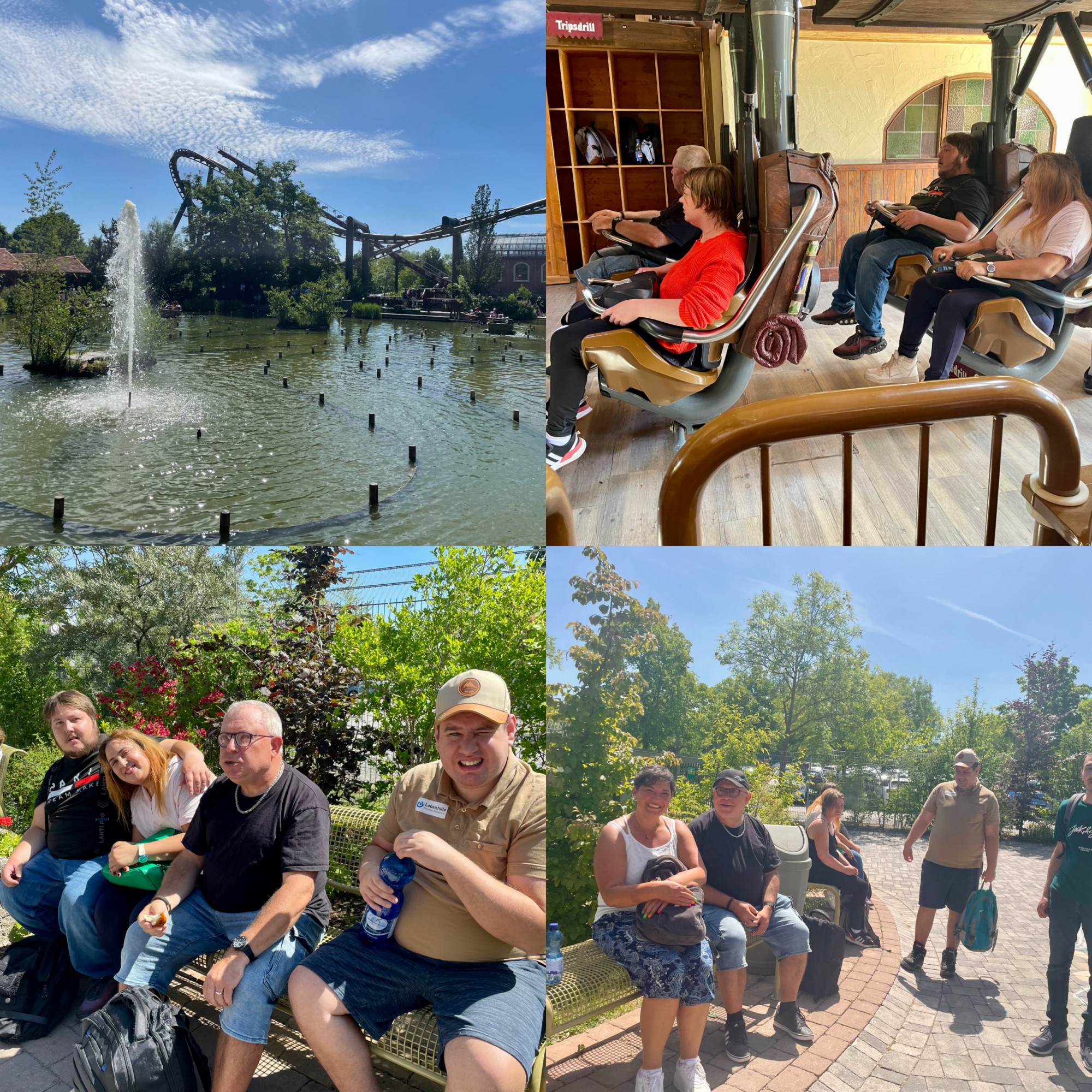 Fotocollage mit Eindrücken aus dem Freizeitpark