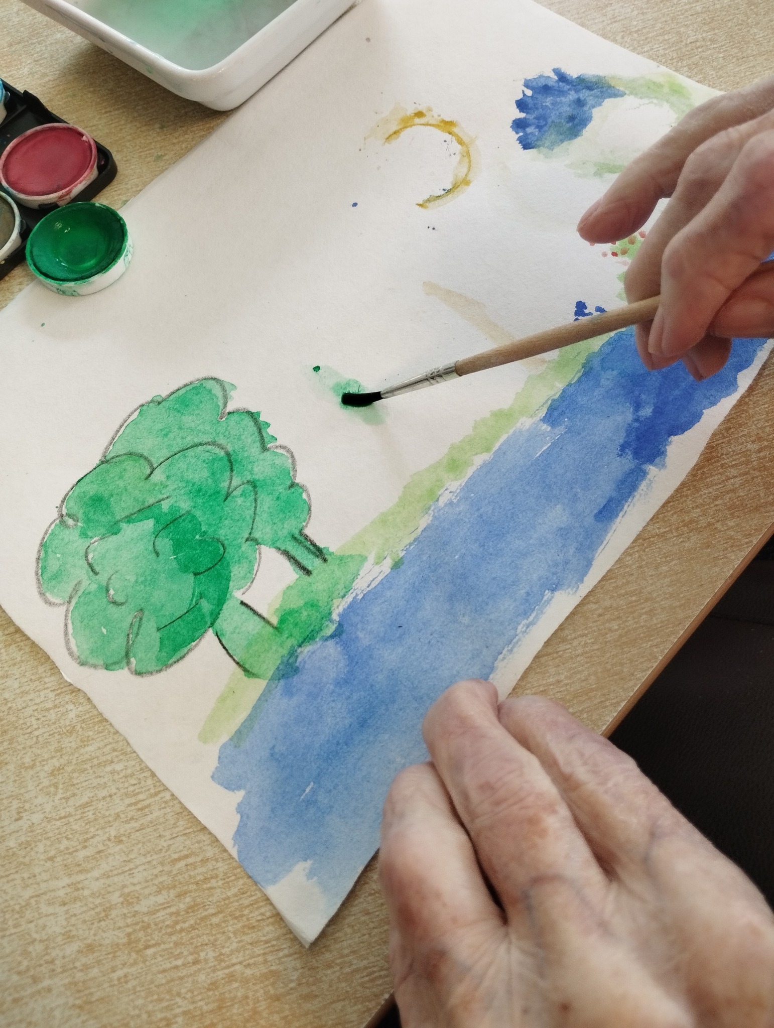Malen mit Wasserfarben