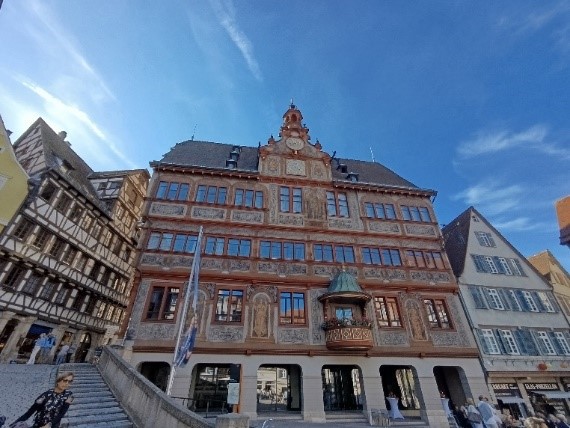 Blick auf ein Fachkwerkhaus