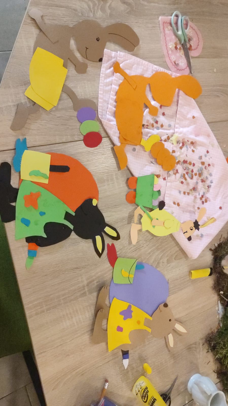 Vorbereitete Bastelarbeiten