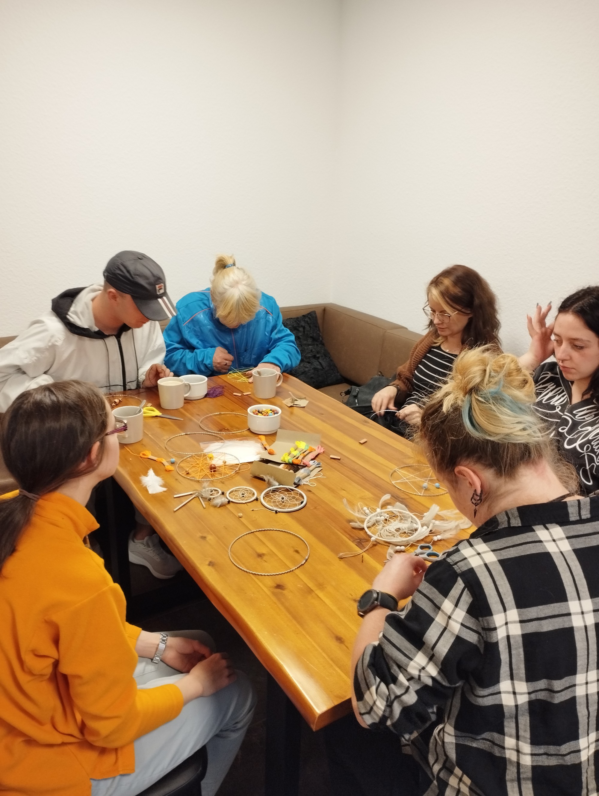 Gemeinsames Traumfänger basteln