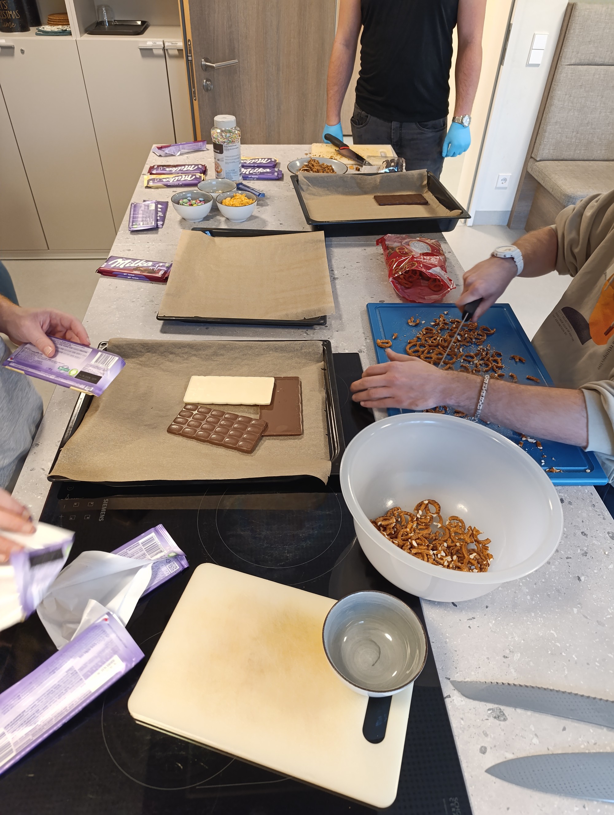 Vorbereitungen der Schokolade