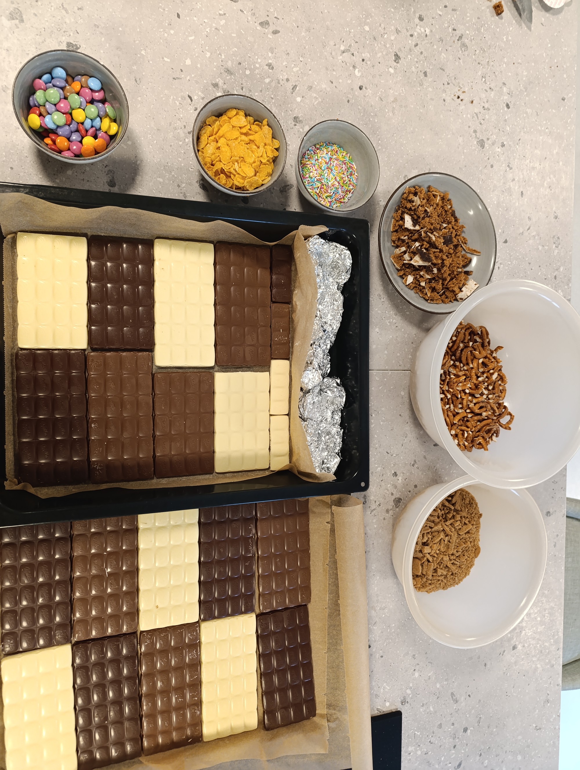 Vorbereitete Schokolade