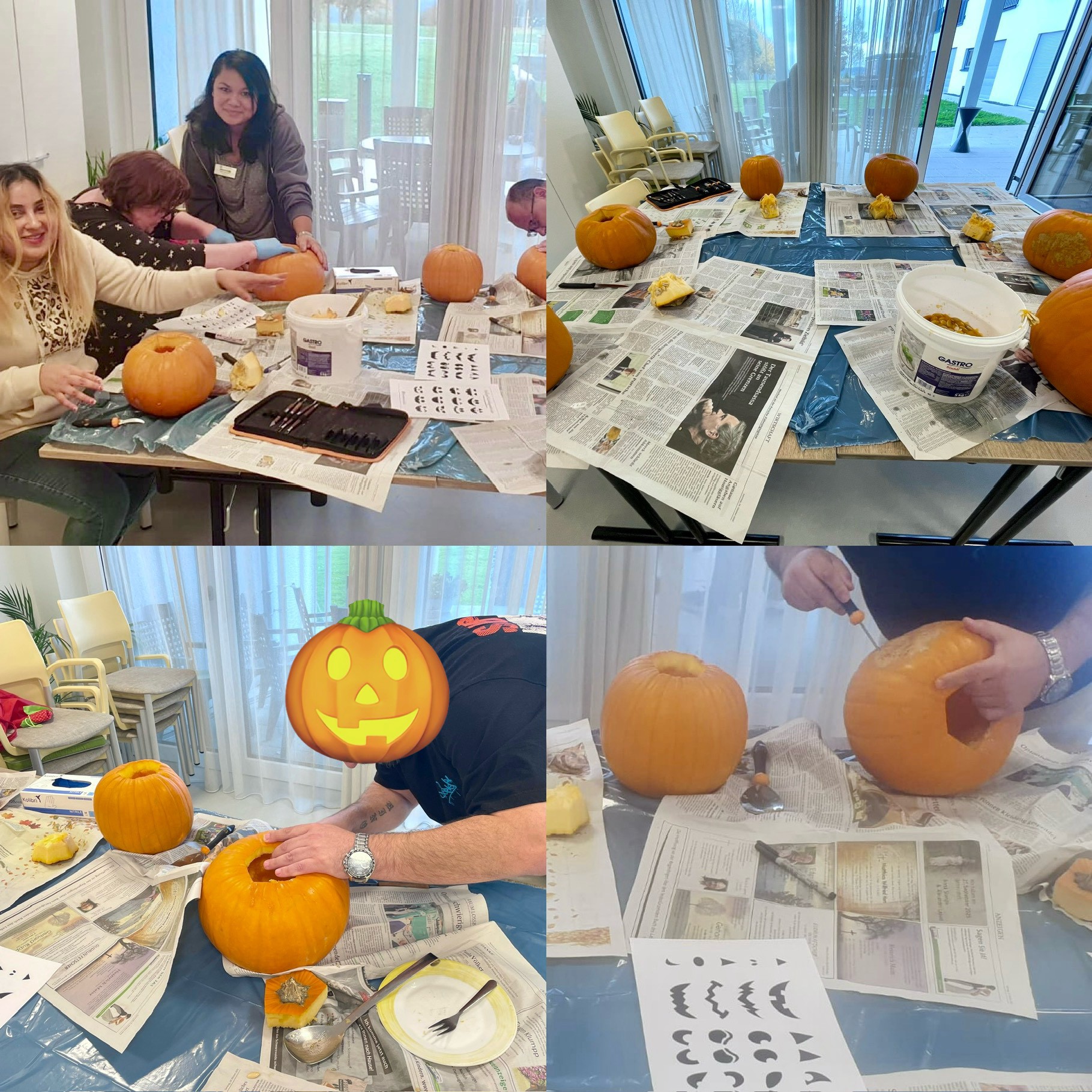 Gemeinsames K&uuml;rbis schnitzen