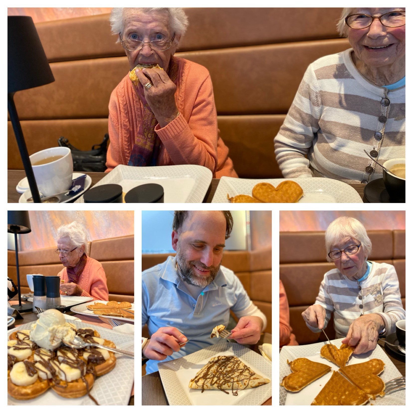 Gemeinsames Waffel essen