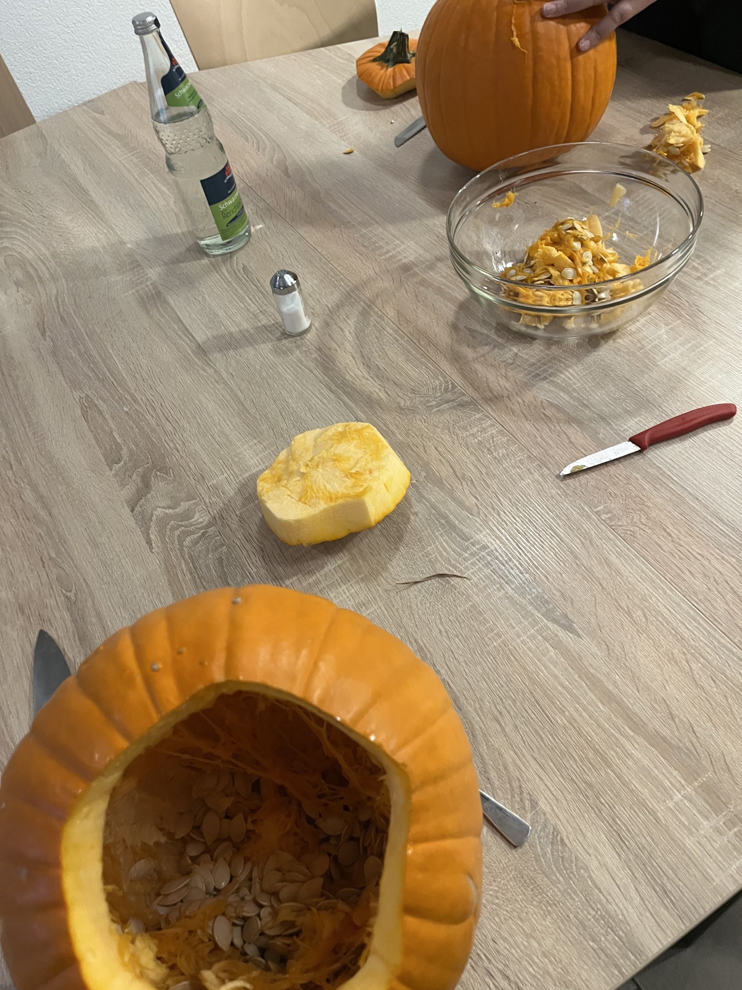 Vorbereitung zum K&uuml;rbis schnitzen